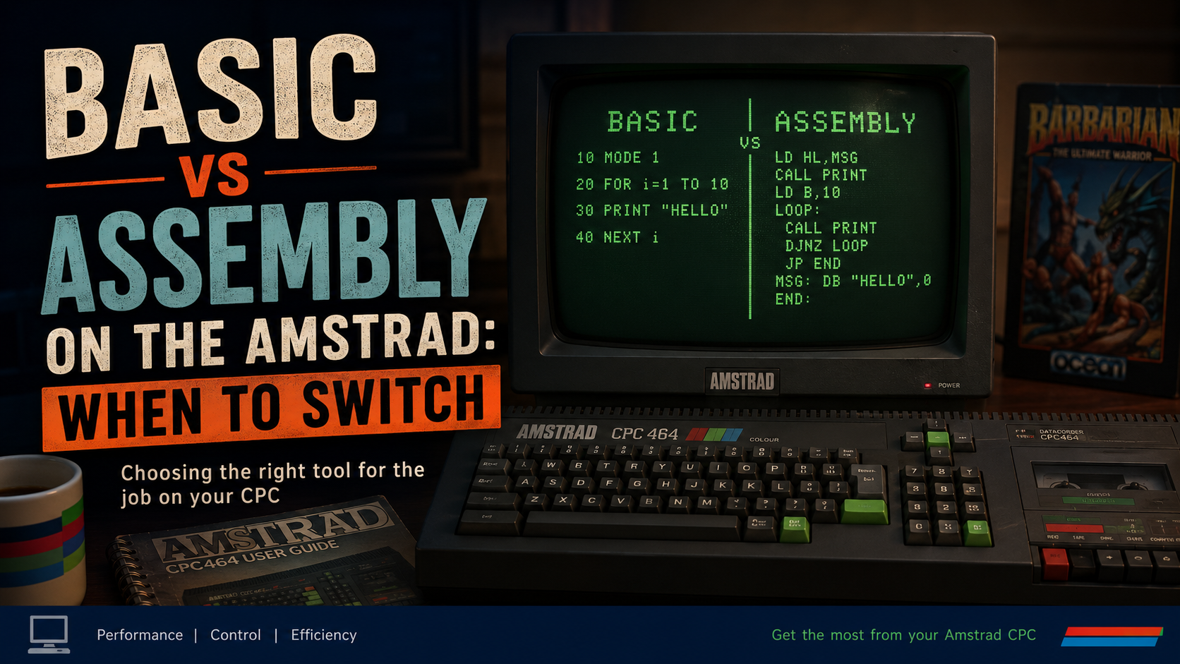 BASIC vs Assembly on the Amstrad: When to Switch